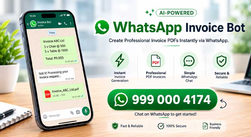 WhatsApp Free Invoice Generator Example